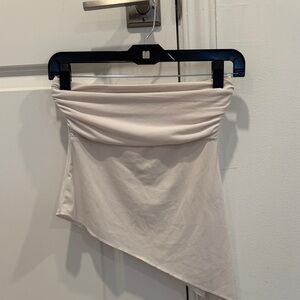Asymmetric Draped Top in Light Beige Urban Outfitters